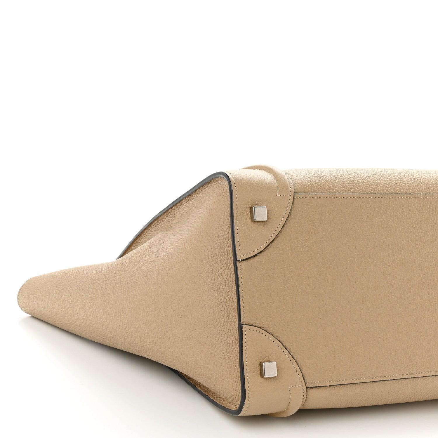 Celine Drummed Calfskin Mini Luggage Dune 9 of 10