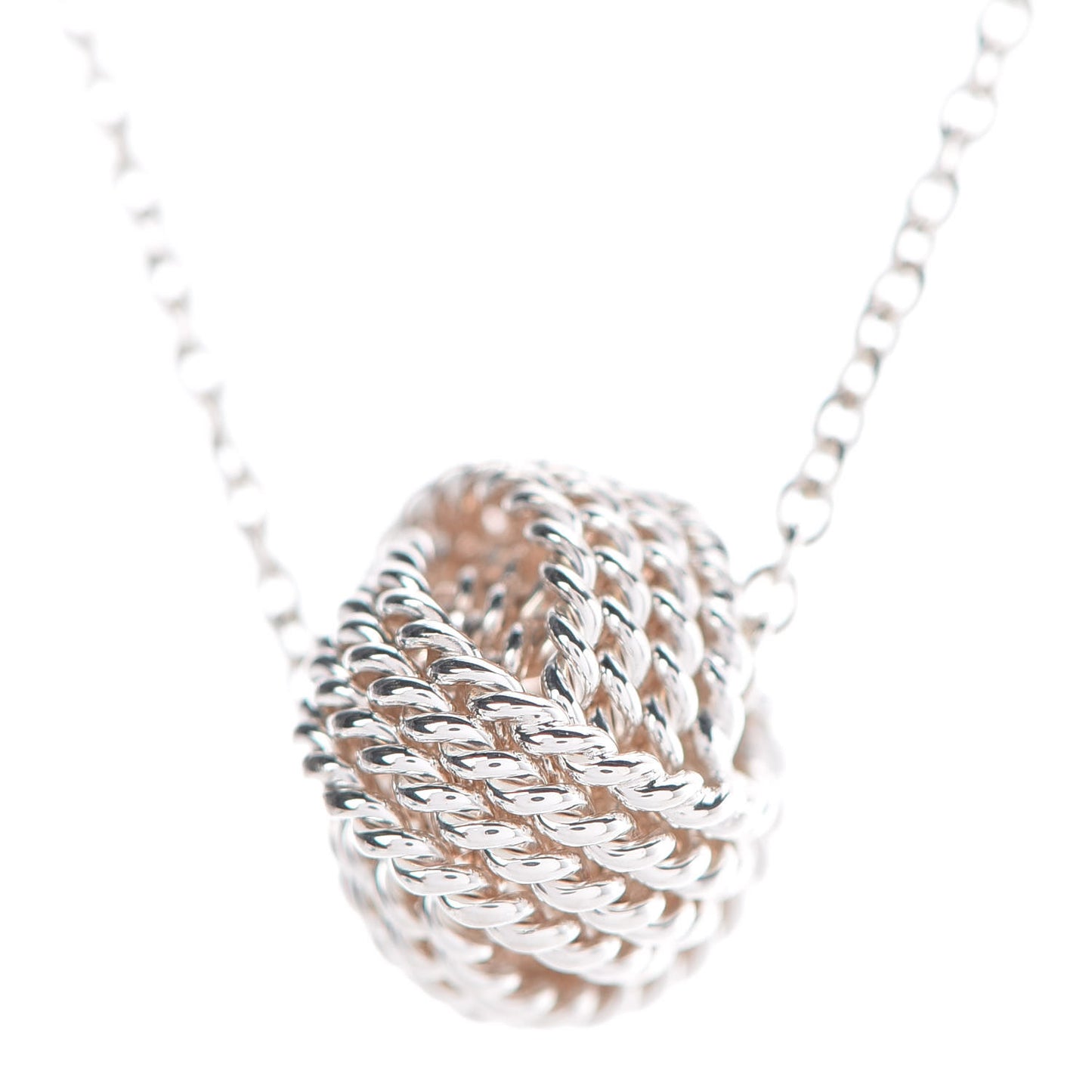 Sterling Silver Twist Knot Pendant Necklace