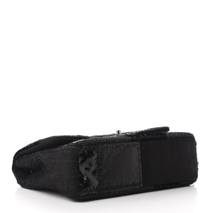 Chanel Tweed Patchwork Jumbo Single Flap Black 5 of 11
