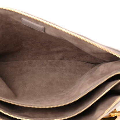Louis Vuitton Lambskin Embossed Monogram Coussin MM Grey 5 of 11