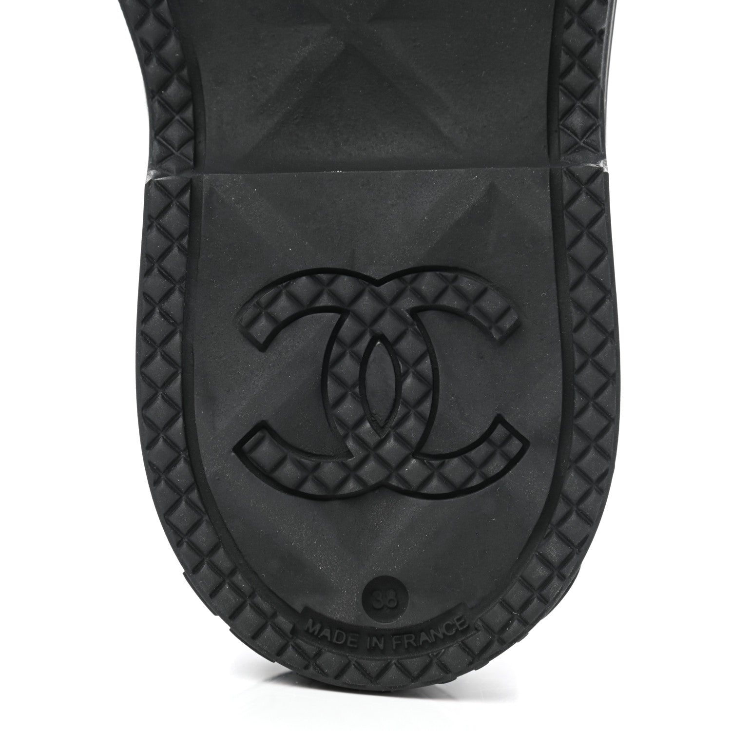Chanel Caoutchouk CC High Boots 38 Black 6 of 8