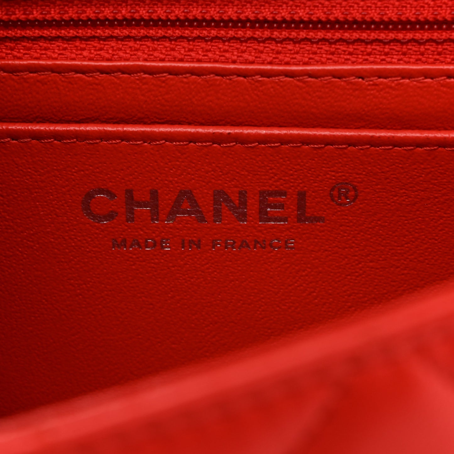Lambskin Quilted Mini Rectangular Flap Red