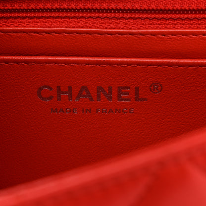 Chanel Lambskin Quilted Mini Rectangular Flap Red 6 of 12