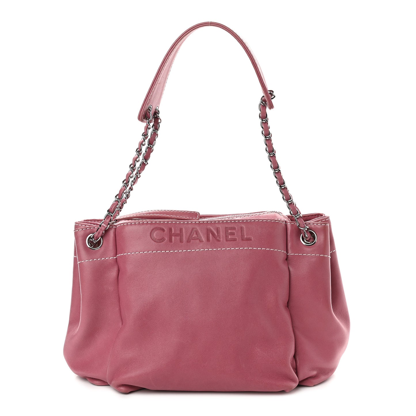 Lambskin Lax Accordion Hobo Pink