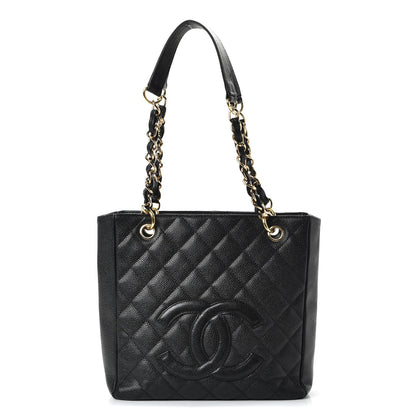 Chanel Caviar Quilted Petit Shopping Tote PST Black 1 of 13