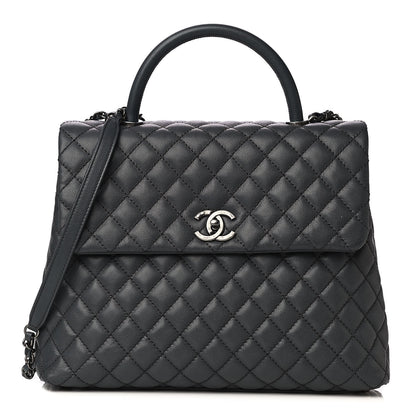Chanel Caviar Quilted Large Coco Handle Flap Grey 1 of 4