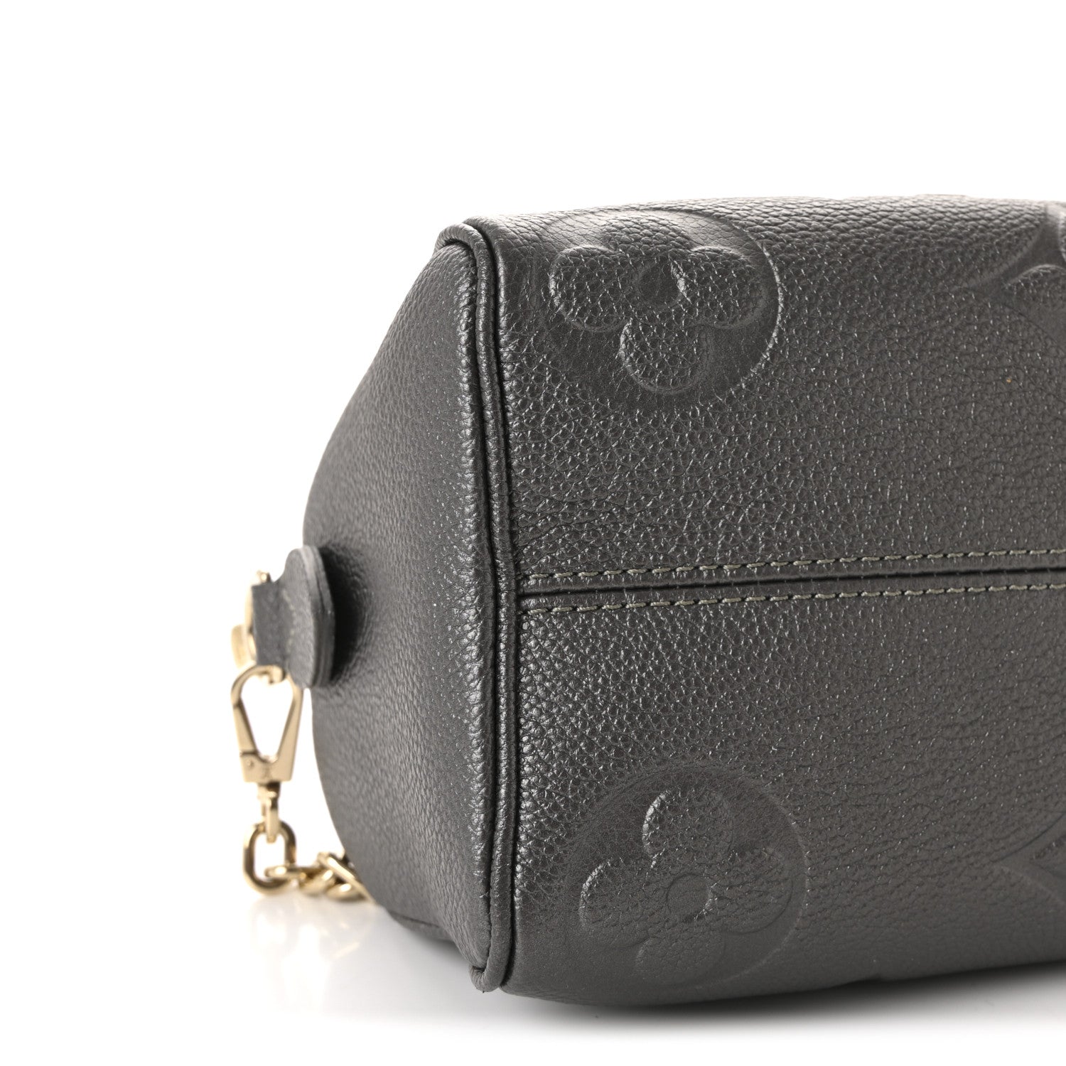 Louis Vuitton Shimmery Empreinte Monogram Giant Speedy Bandouliere 20 Gun Metal 8 of 9