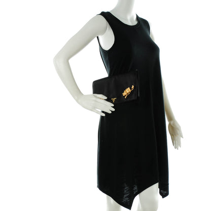 Prada Satin Evening Clutch Black 2 of 7