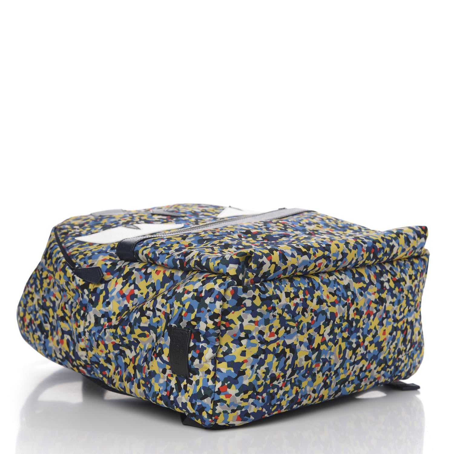 Fendi Nylon Vitello Elite Flamingo Granite Lightning Monster Eyes Backpack Multicolor Lavagna 3 of 9
