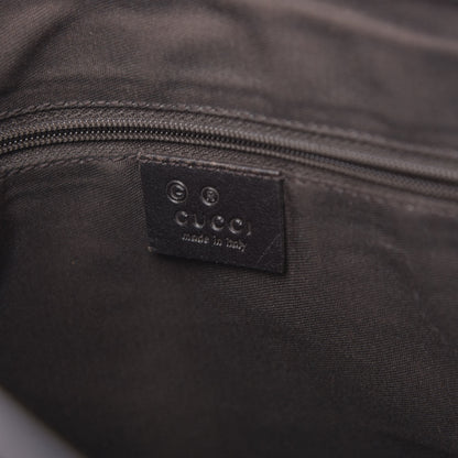 Gucci Calfskin Horsebit Embossed Abbey Messenger Dark Brown 6 of 10