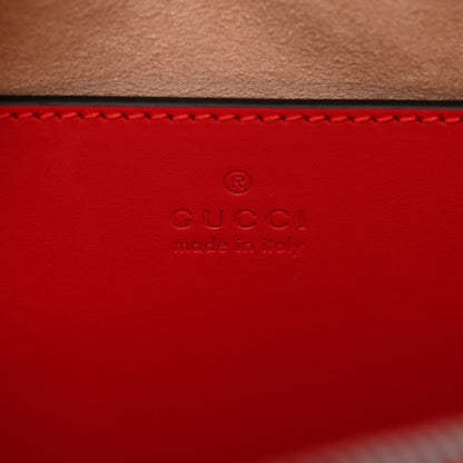 Gucci Calfskin Matelasse Small GG Marmont Chain Shoulder Bag Hibiscus Red 6 of 10