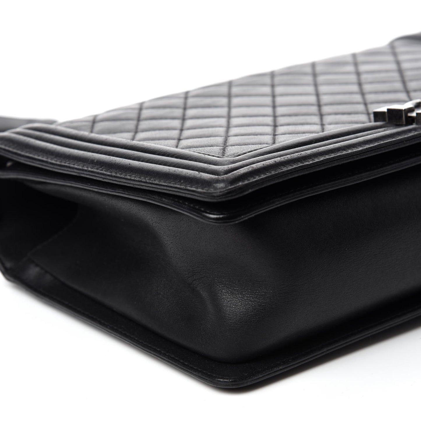 Calfskin Quilted New Medium Boy Flap Black