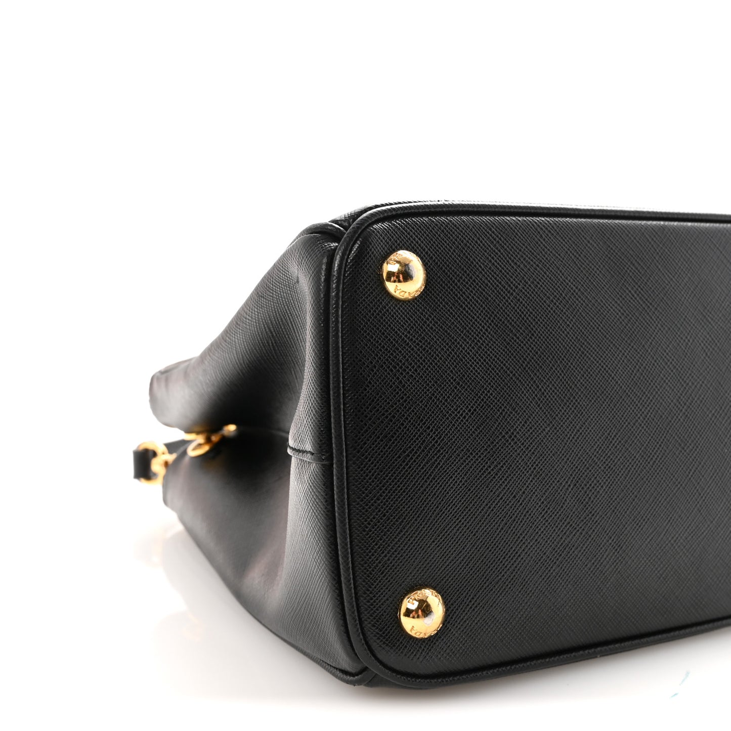 Saffiano Small Galleria Double Zip Tote Black