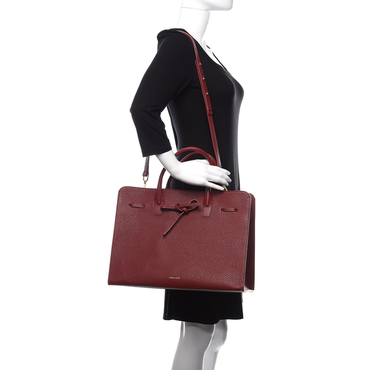 Mansur Gavriel Tumbled Calfskin Large Sun Bag Rococo 2 of 12
