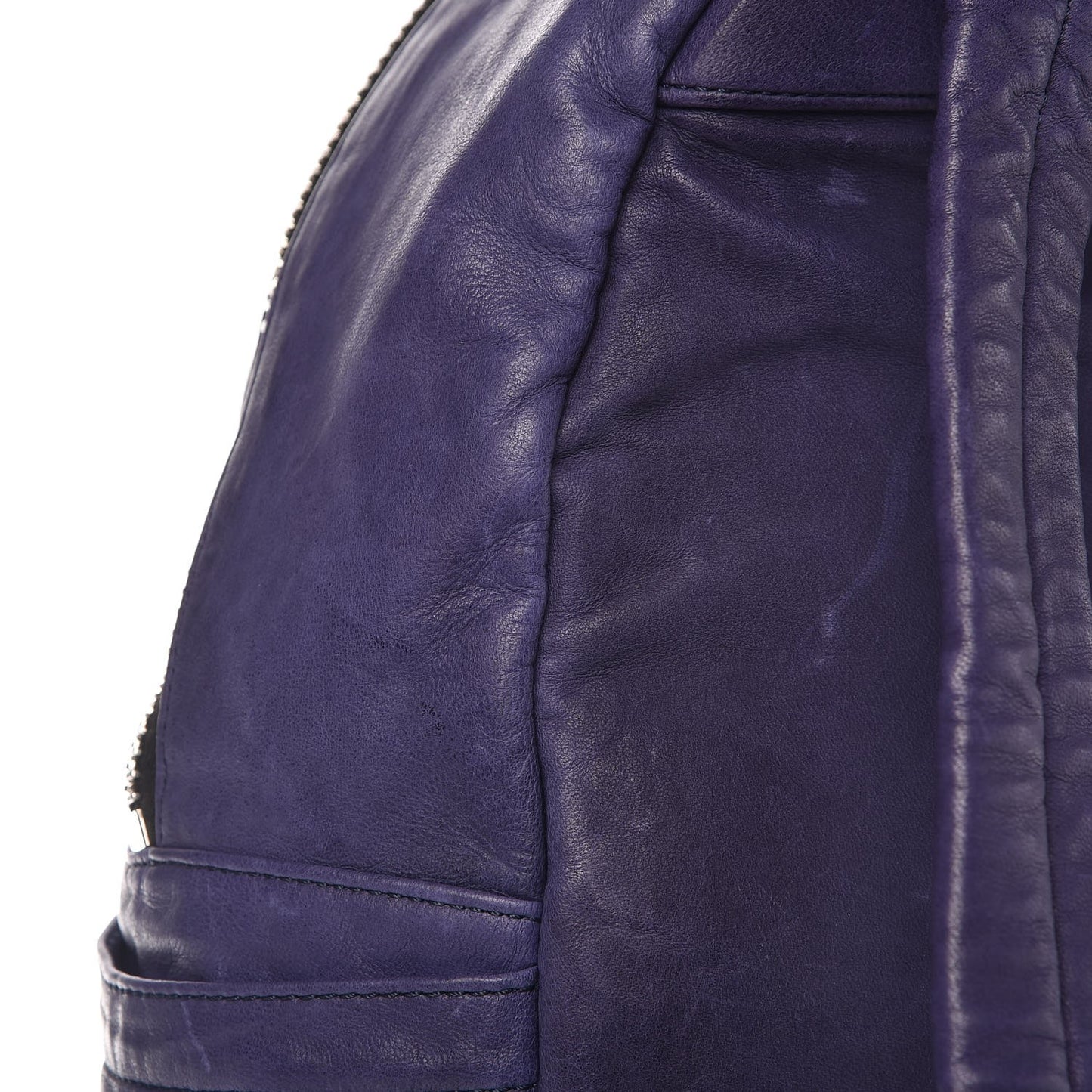 Lambskin Medium Tumbler Backpack Purple