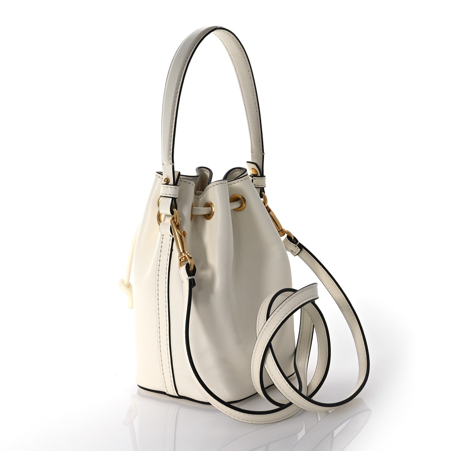 Valentino Garavani Nappa Mini VLogo Signature Bucket Bag Light Ivory 3 of 9