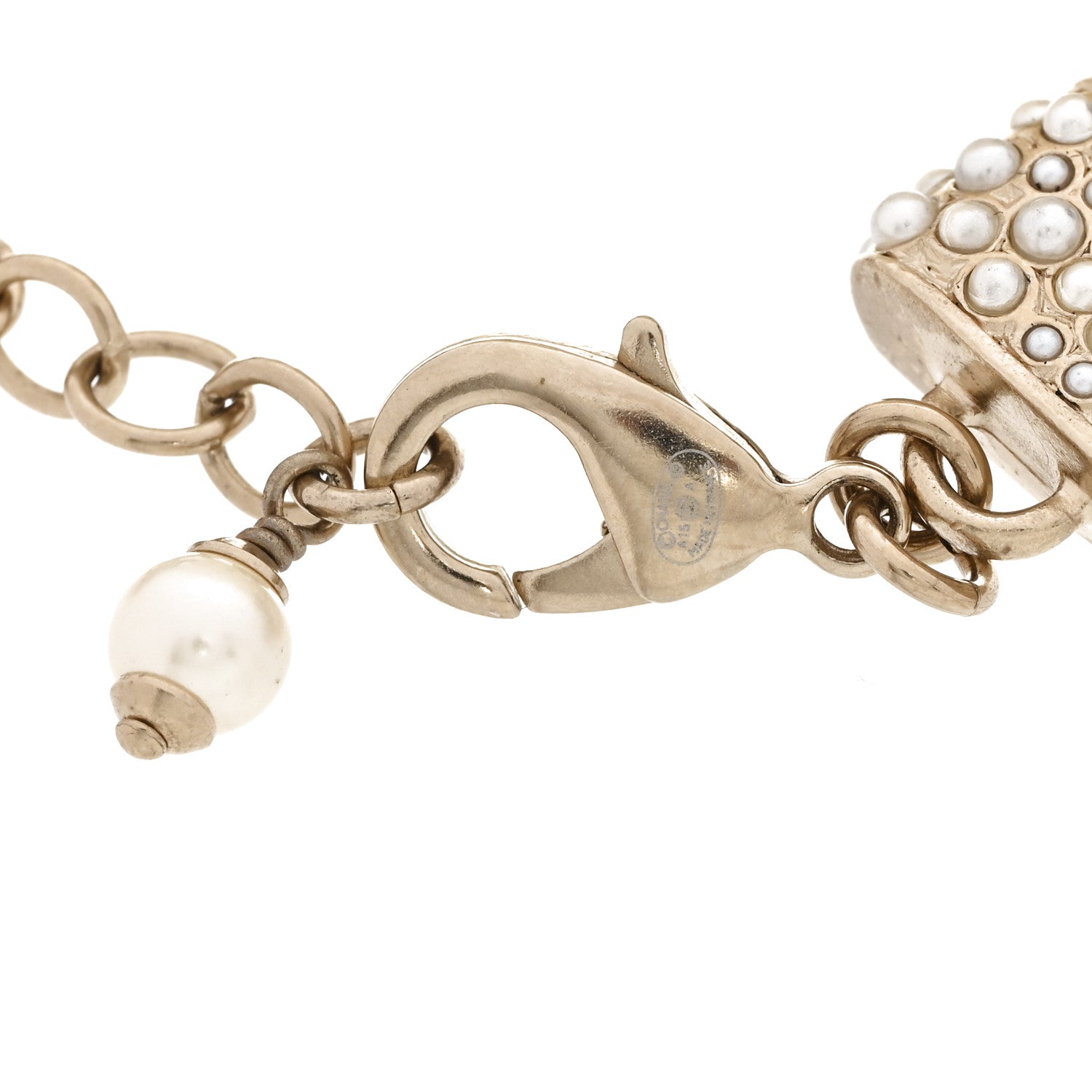 Chanel Pearl Velvet CC Bracelet Blue 4 of 6