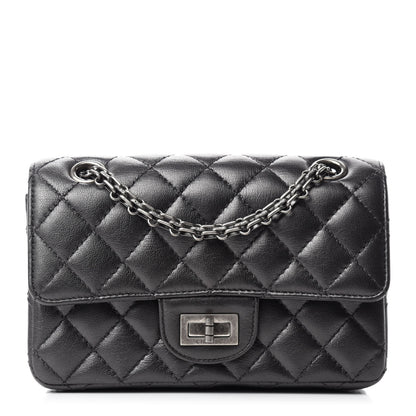 Chanel Goatskin Quilted 2.55 Reissue Mini Flap Dark Silver 1 of 11