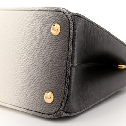 Prada Saffiano Lux Ombre Small Galleria Double Zip Tote Gradient White 9 of 10