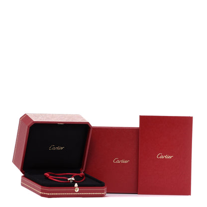 Cartier 18K Pink Yellow White Gold Trinity Cord Bracelet Red 10 of 10