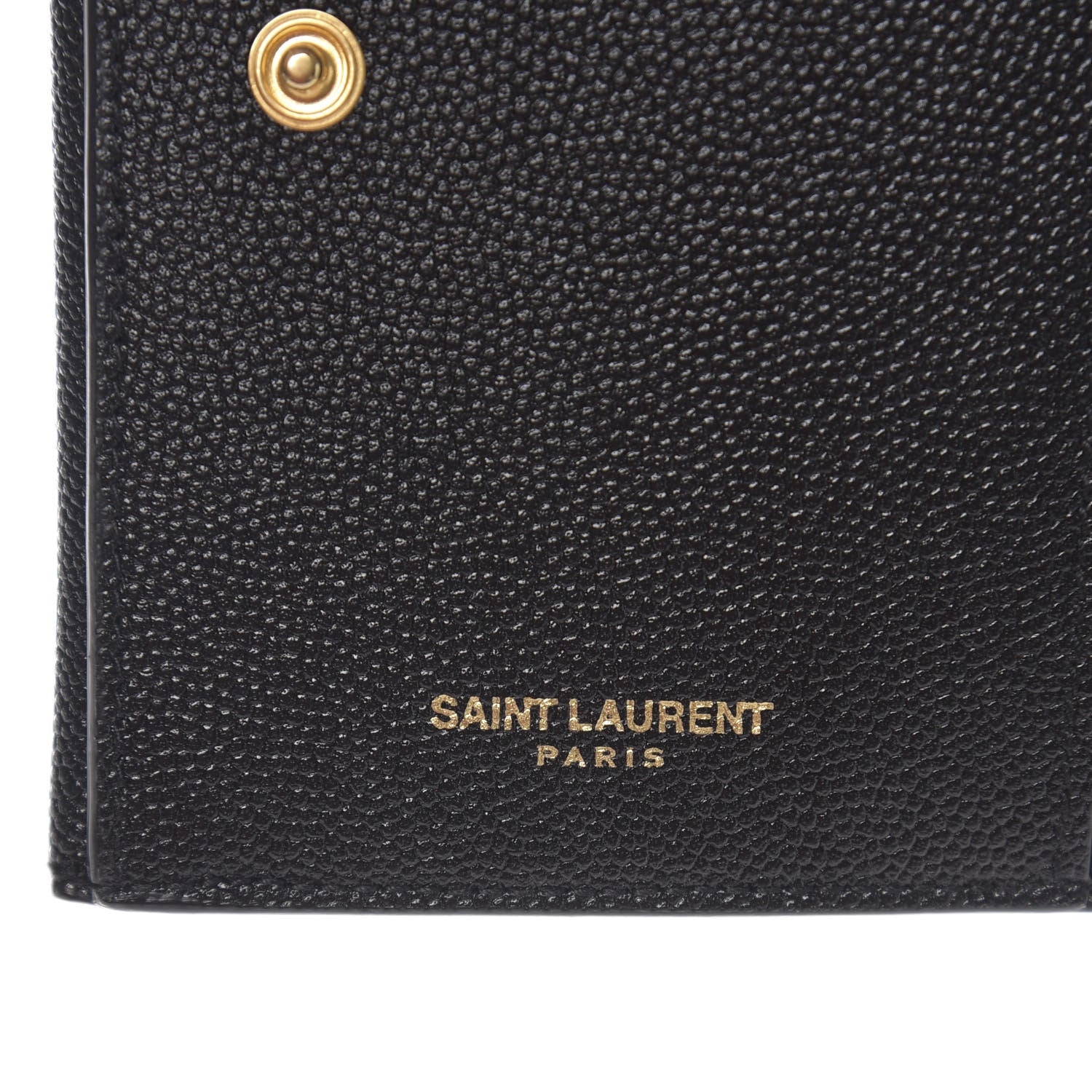 Saint Laurent Grain De Poudre Monogram Bi-Fold Wallet Black 5 of 6