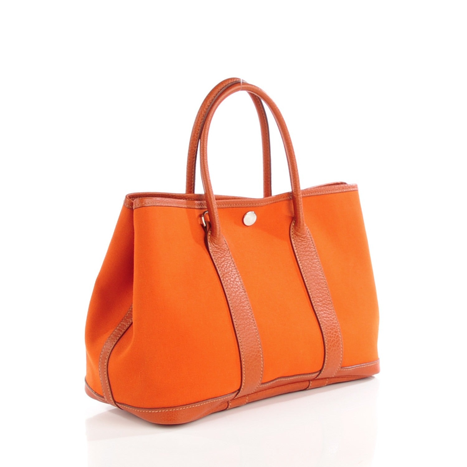 Hermes Toile Buffle Garden Party Tote 30 Potiron 7 of 13