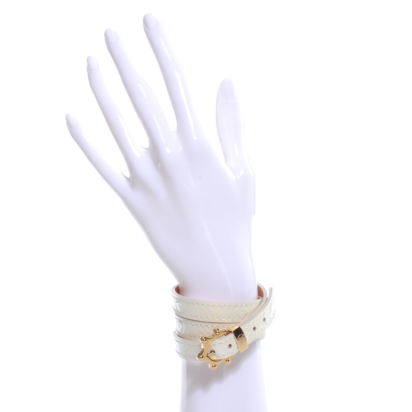 Vernis Triple Tour Coil Bracelet Perle