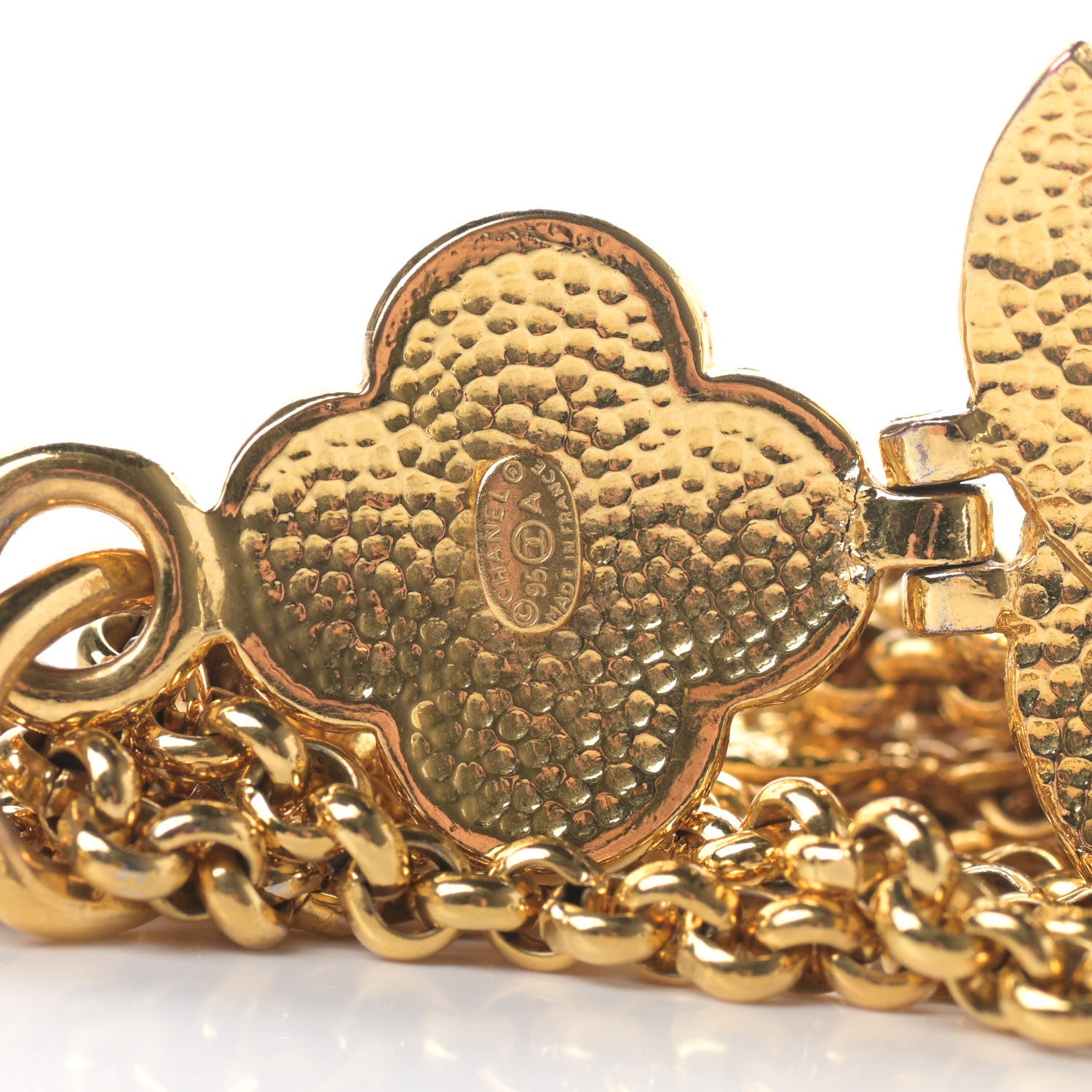 Chanel CC Cross Pendant Necklace Gold 4 of 4