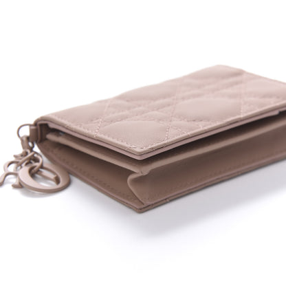 Christian Dior Ultra Matte Calfskin Cannage Small Lady Dior Flap Card Holder Fard 6 of 10