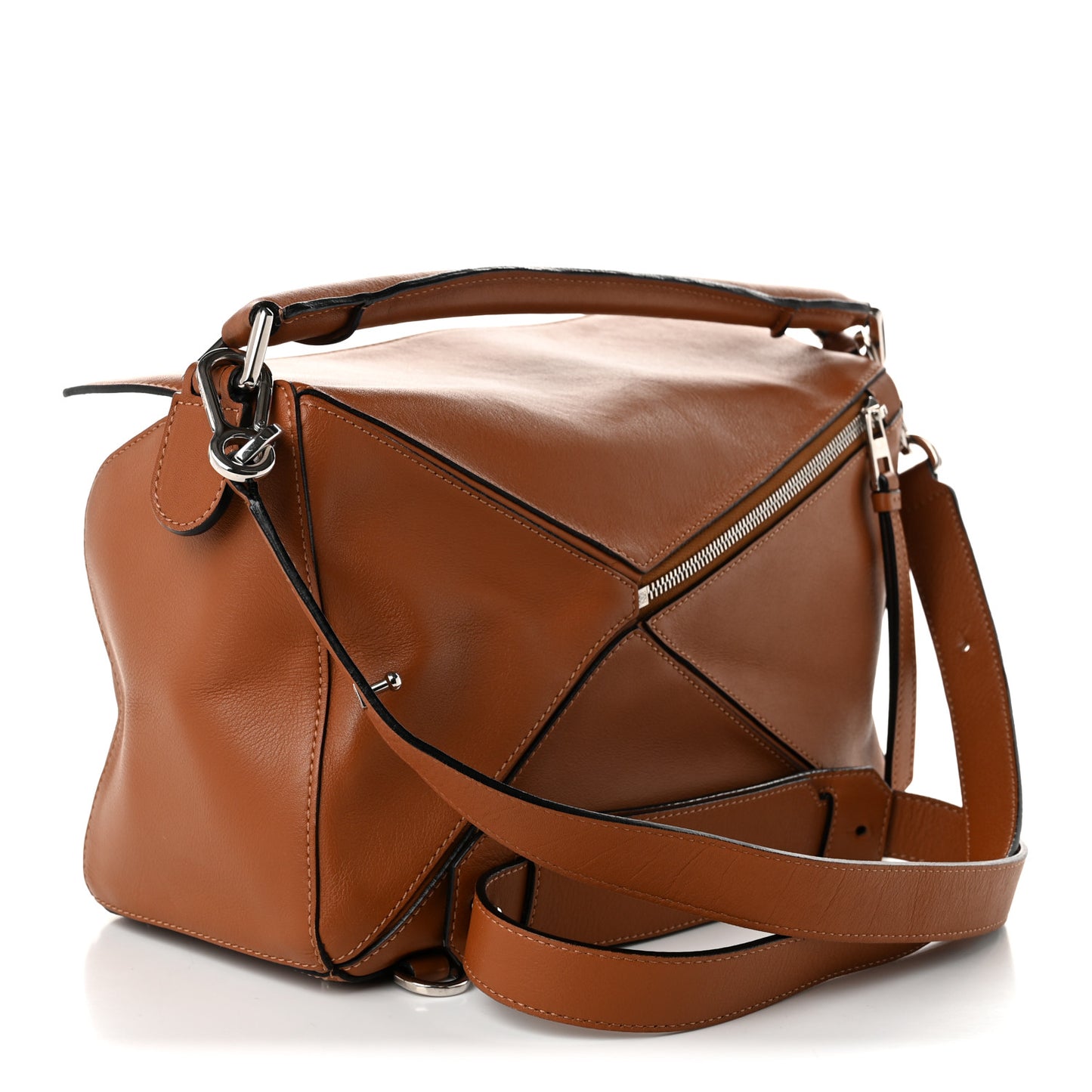 Calfskin Medium Puzzle Bag Tan