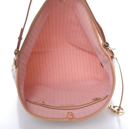 Louis Vuitton Damier Azur Delightful MM Rose Ballerine 6 of 9