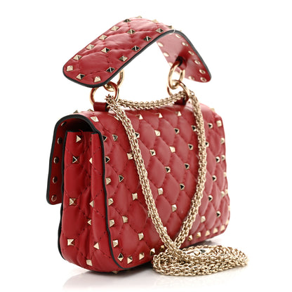 Valentino Garavani Nappa Small Rockstud Spike Shoulder Bag Rosso Valentino 2 of 12