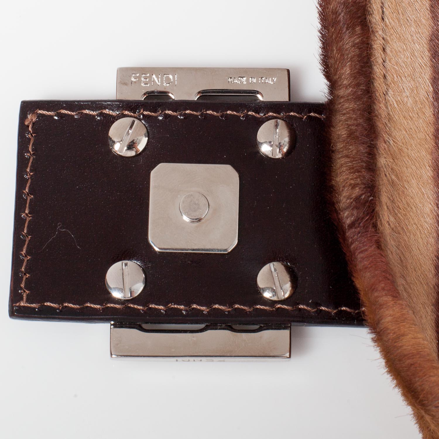 Fendi Calf Hair Zebra Print Baguette Brown 7 of 12