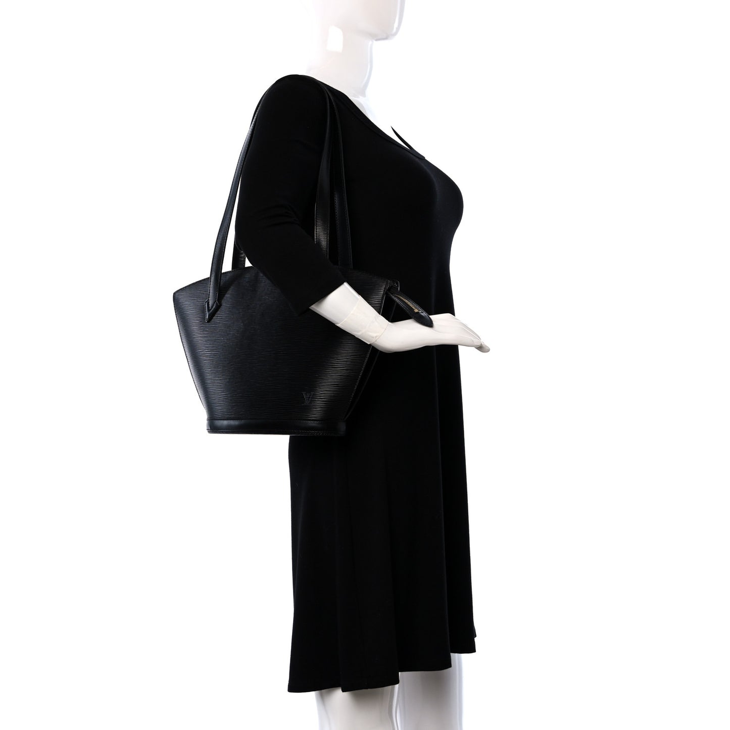 Epi Saint Jacques PM Long Straps Black
