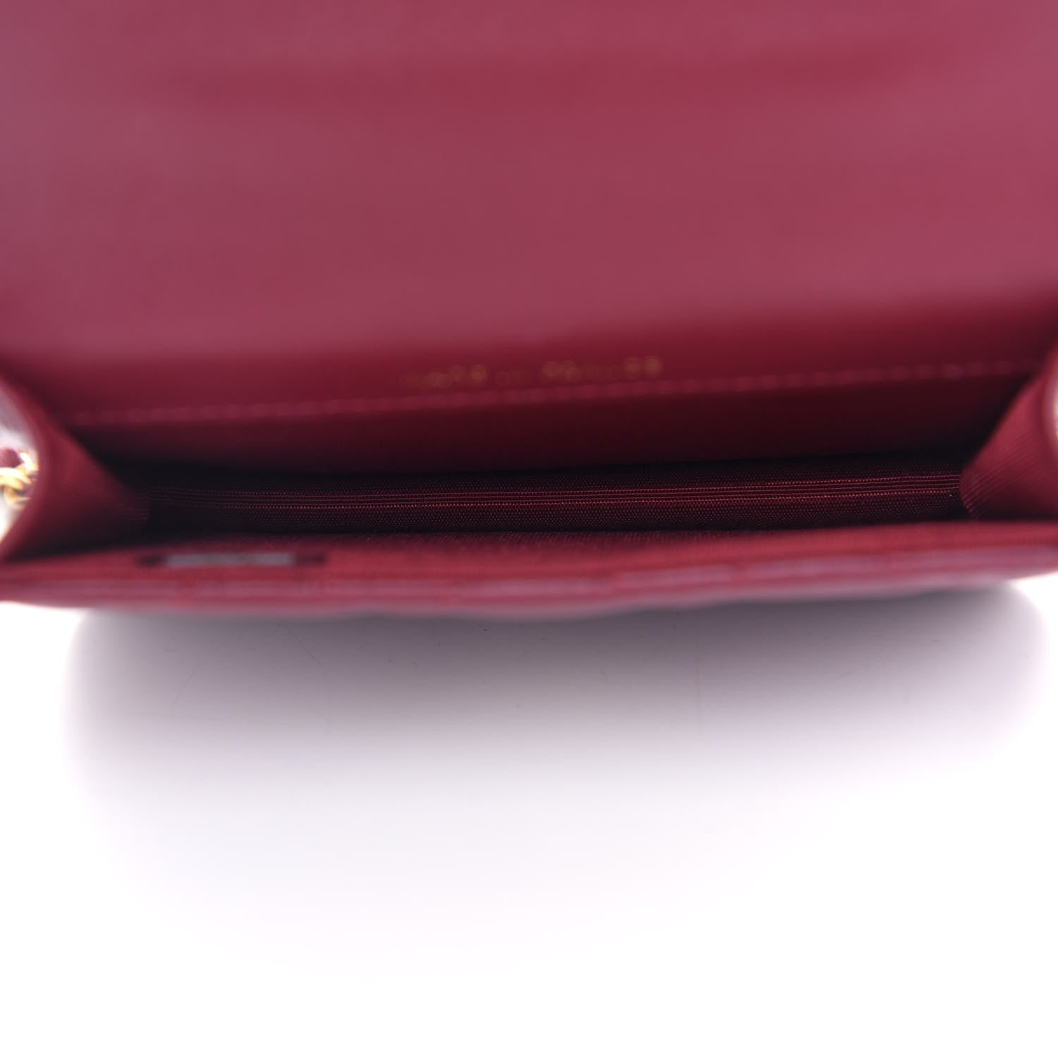 Chanel Lambskin Quilted Top Handle Flap Coin Purse With Chain Burgundy 5 of 11