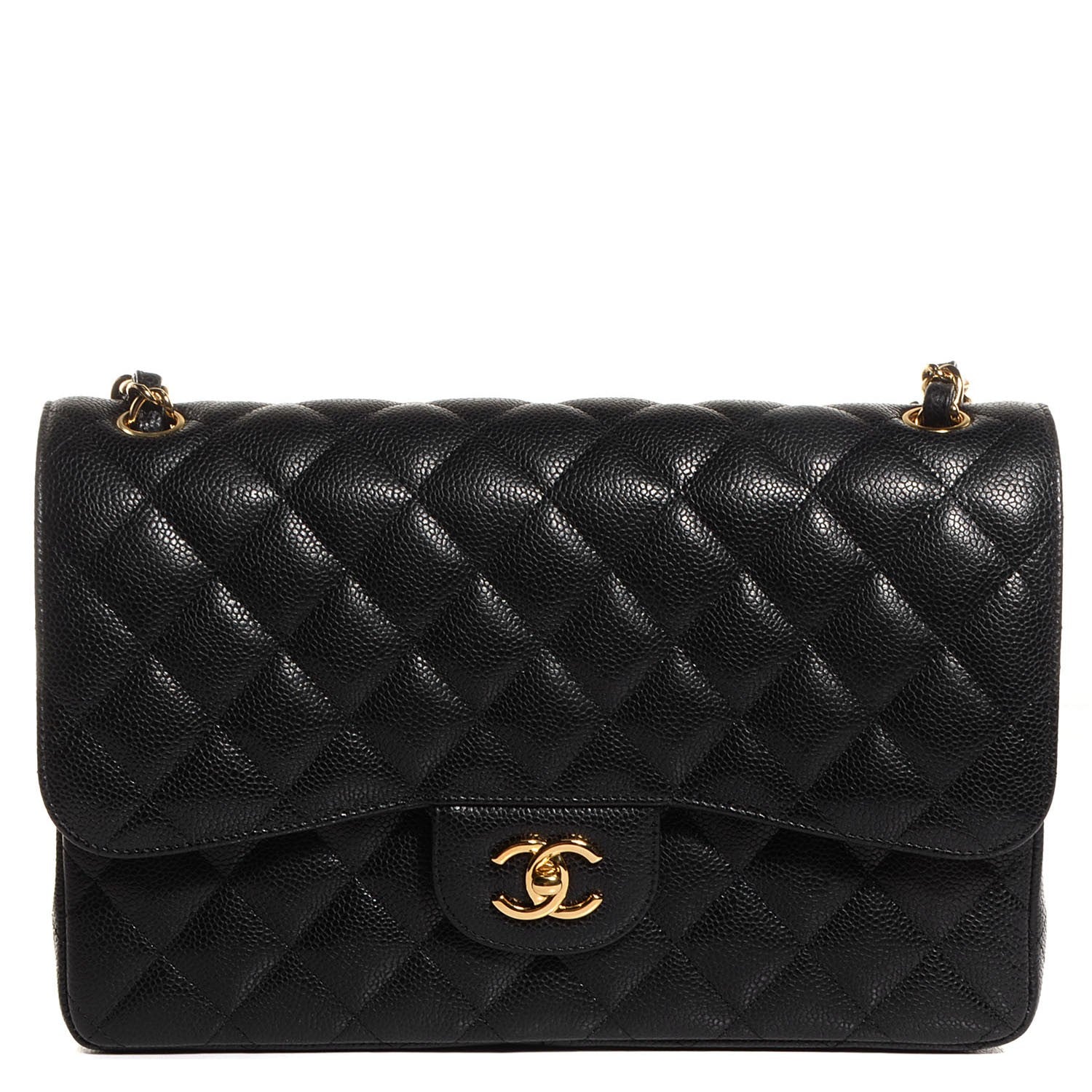 Chanel Caviar Quilted Jumbo Double Flap Black 1 of 20