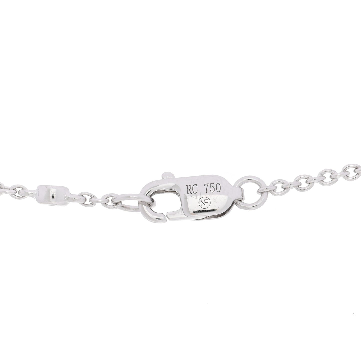 18K White Gold Diamond Butterfly Pendant Necklace