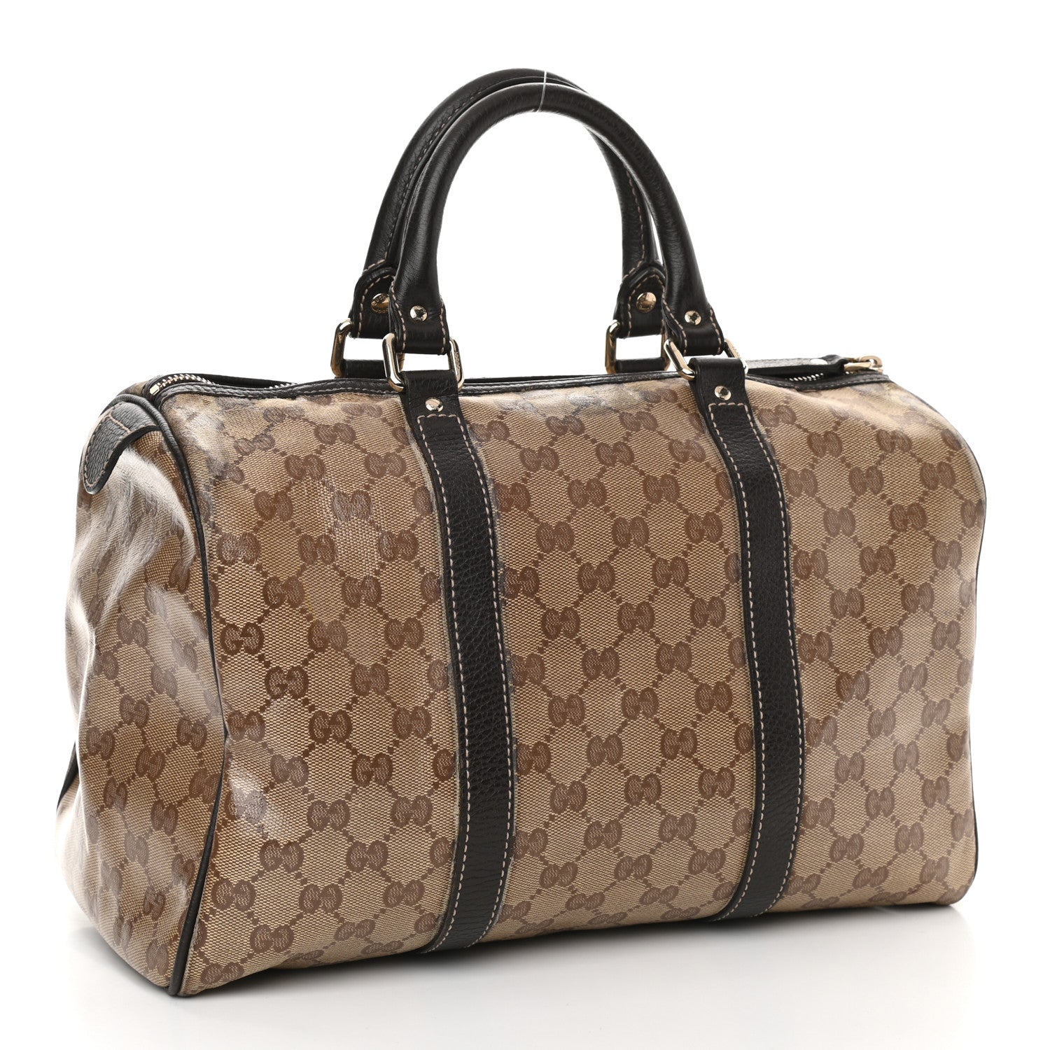 Gucci Crystal Monogram Medium Joy Boston Dark Brown 3 of 12