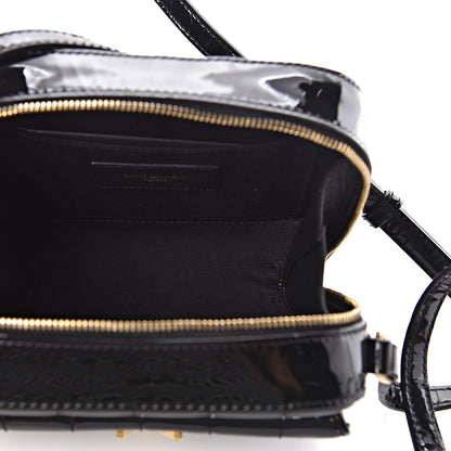 Saint Laurent Patent Matelasse Monogram Toy Vicky Camera Bag Black 5 of 10