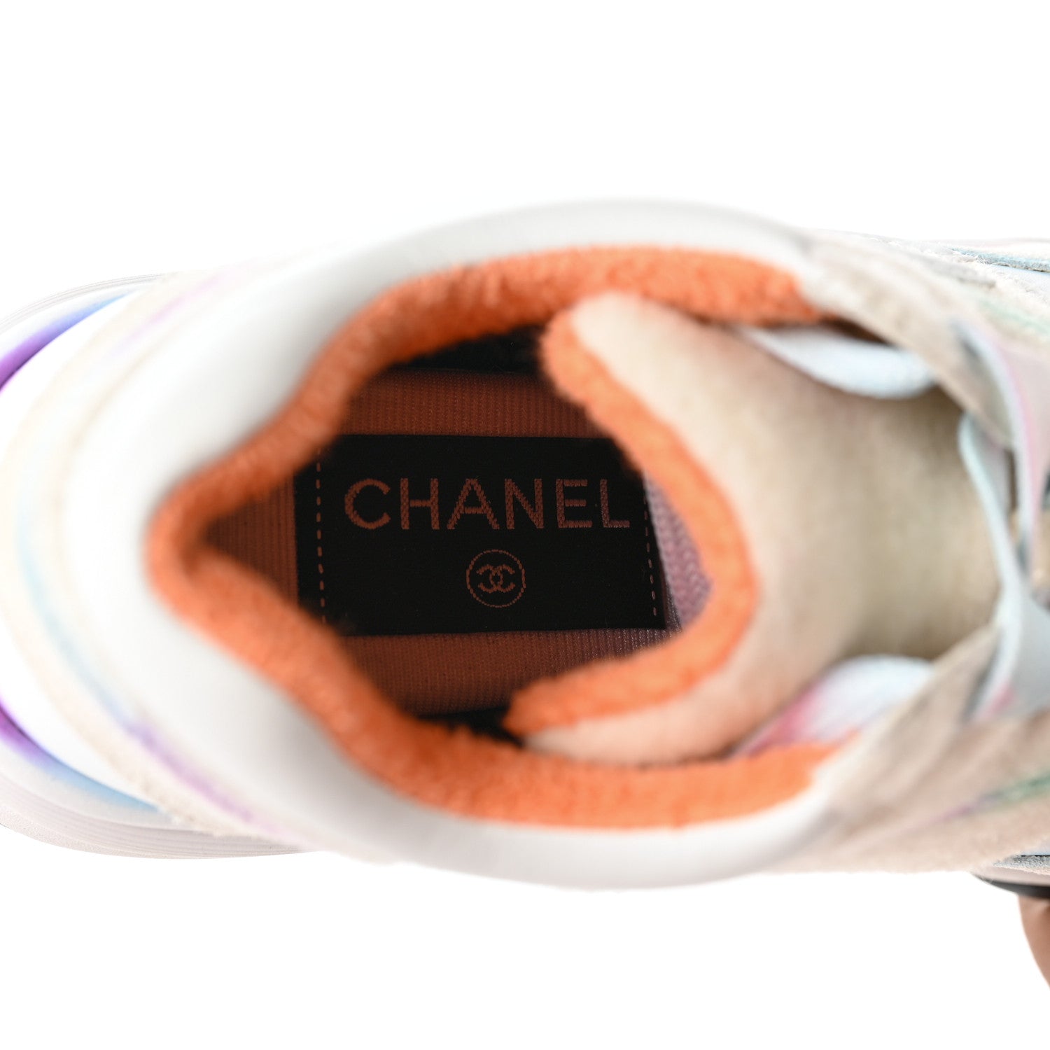 Chanel Wool Suede Calfskin CC Sneakers 36 Multicolor 6 of 8