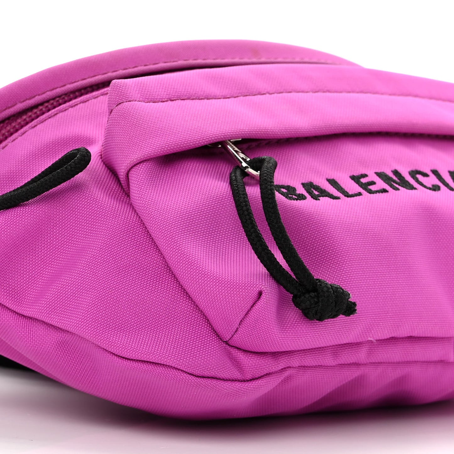 Sport Nylon Logo Embroidered Small Wheel Beltpack Fuchsia Black