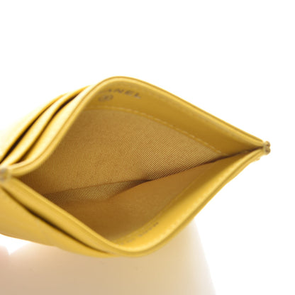 Chanel Lambskin Quilted Card Holder Yellow 5 of 9