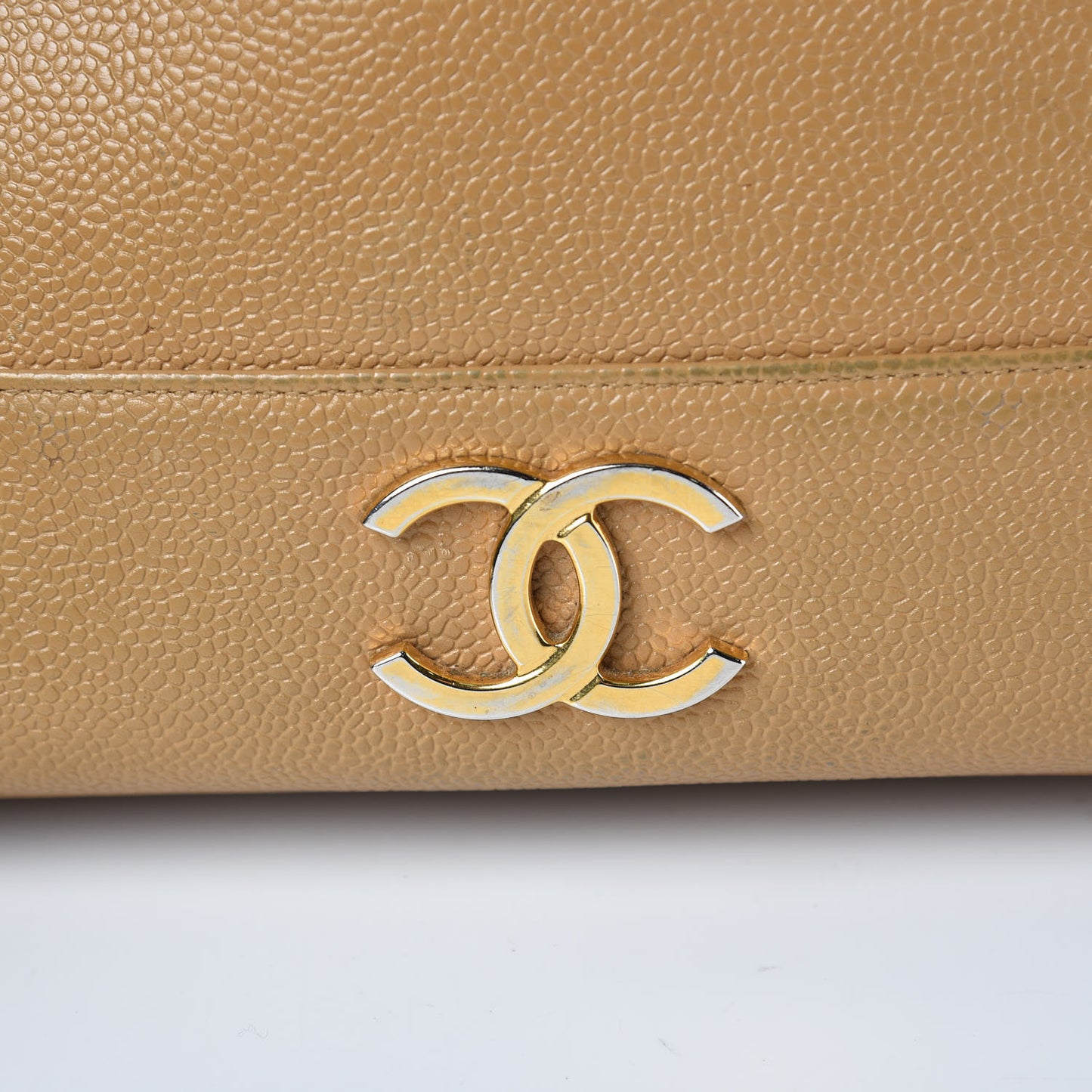 Caviar CC Shoulder Bag Beige