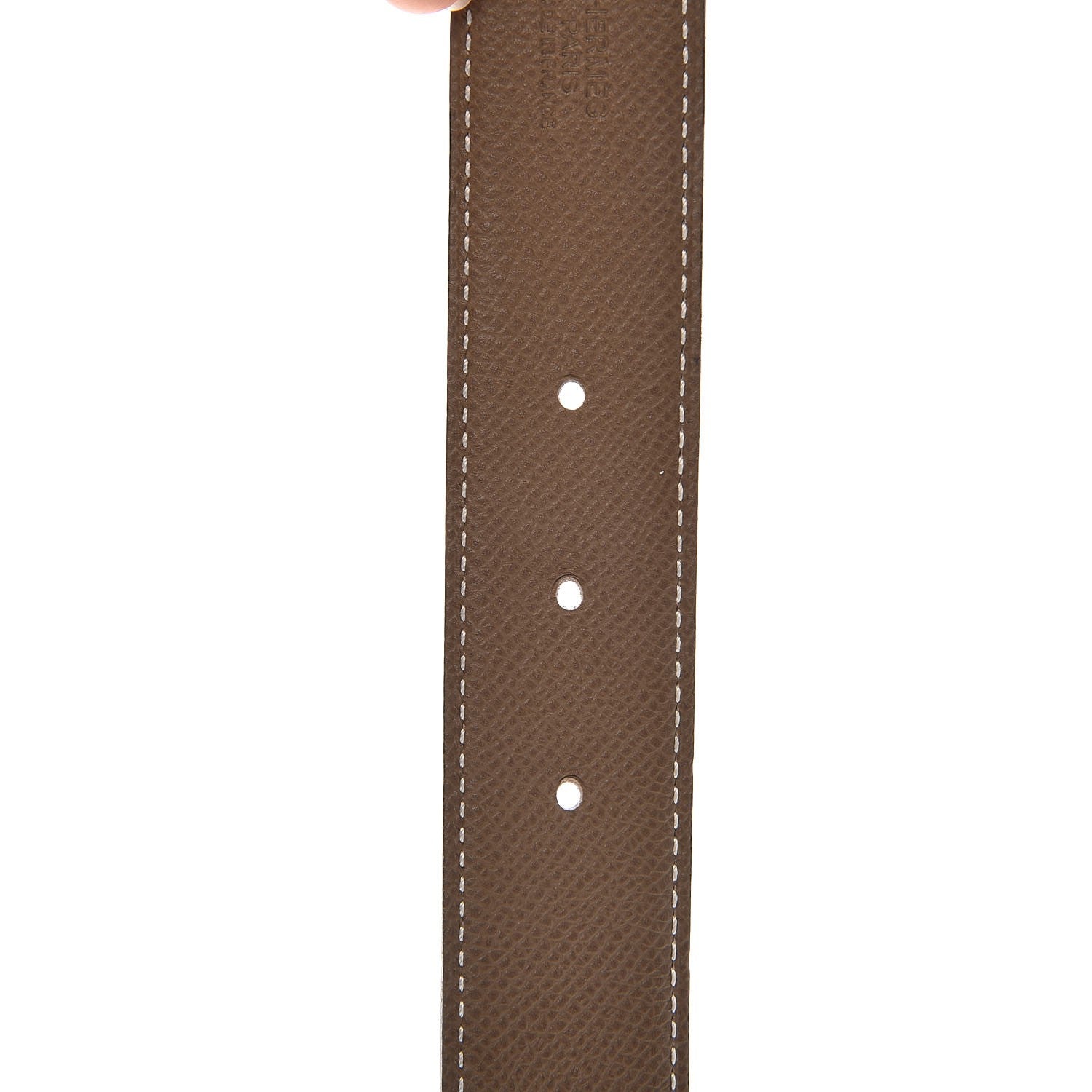 Hermes Swift Epsom 32mm H Belt 85 Black Etoupe 5 of 7