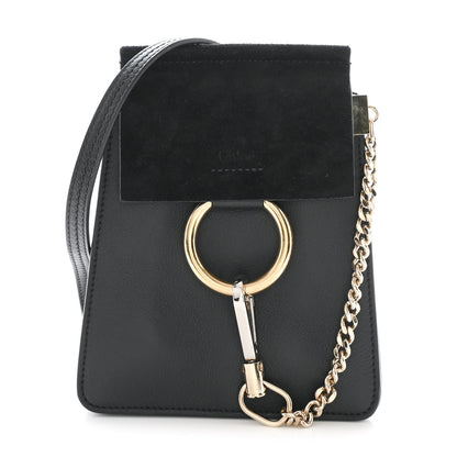 Chloe Suede Calfskin Mini Faye Bracelet Bag Black 1 of 11