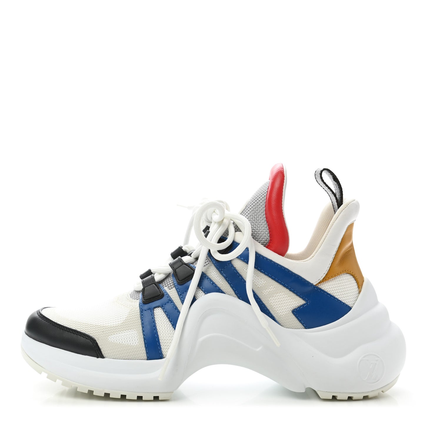 Calfskin Technical Nylon LV Archlight Sneakers 37.5 Electric Blue