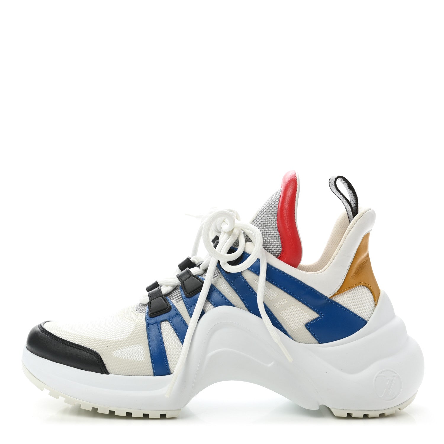 Louis Vuitton Calfskin Technical Nylon LV Archlight Sneakers 37.5 Electric Blue 1 of 9