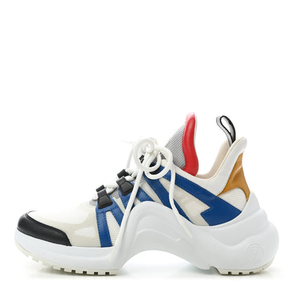 Louis Vuitton Calfskin Technical Nylon LV Archlight Sneakers 37.5 Electric Blue 1 of 9