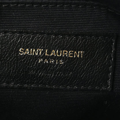 Saint Laurent Grain De Poudre Matelasse Chevron Quilted Round Vinyle Camera Bag Crema Soft 6 of 11