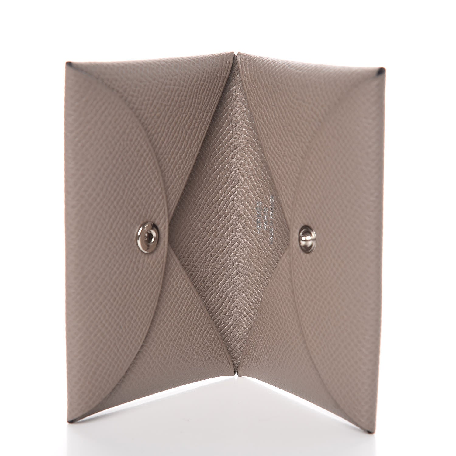 Hermes Epsom Calvi Card Case Etoupe 5 of 8